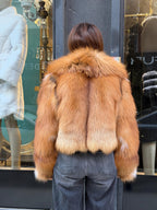 Golden Fox Fur Jacket. - Women’s Short Argentina Fox Fur Jacket