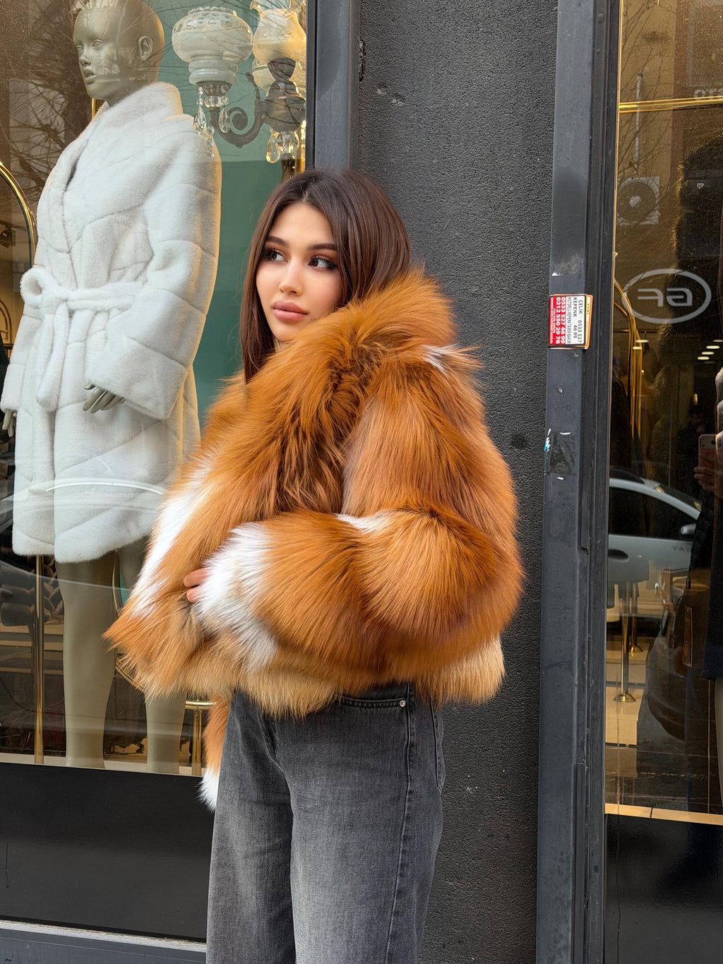 Golden Fox Fur Jacket. - Women’s Short Argentina Fox Fur Jacket