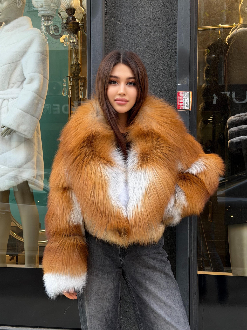 Golden Fox Fur Jacket. - Women’s Short Argentina Fox Fur Jacket