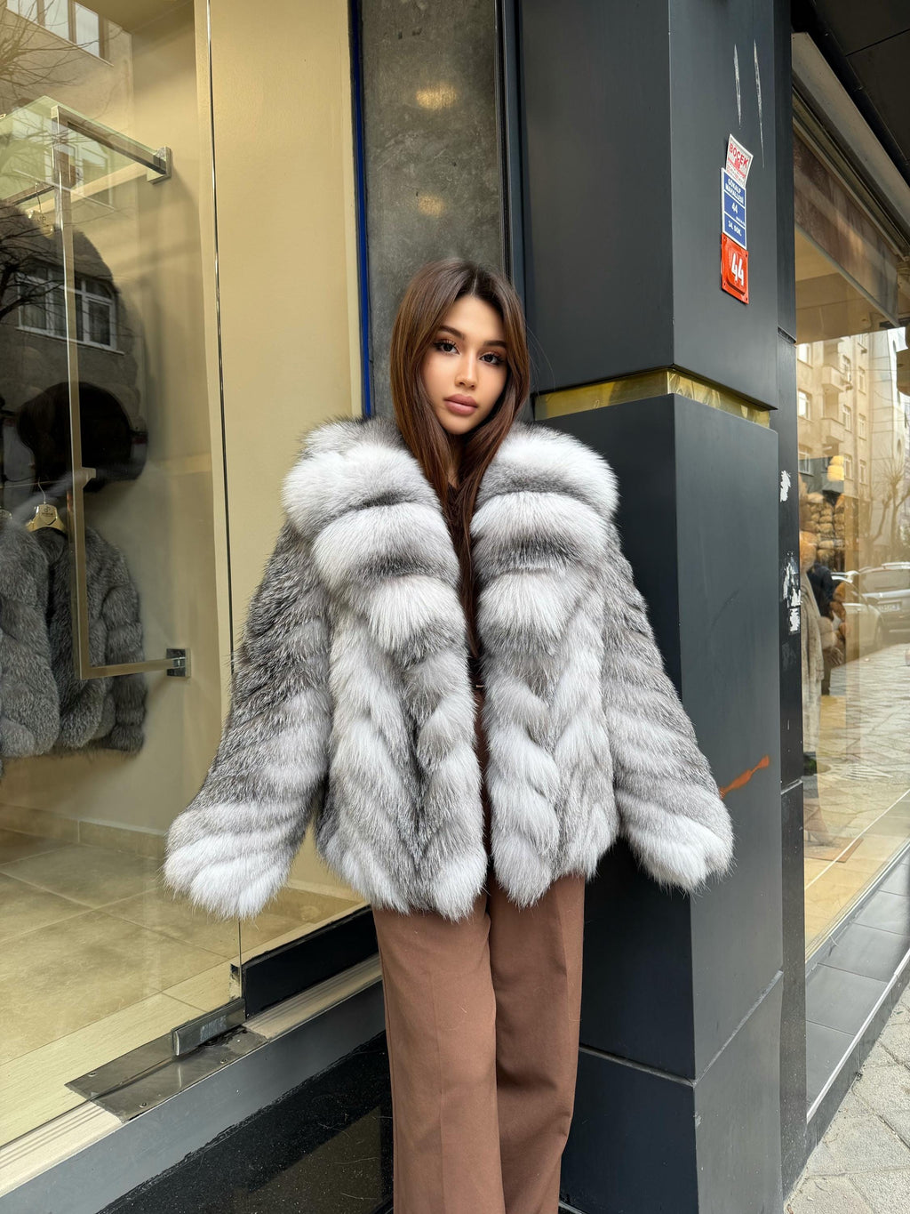 Women’s White Arctic Fox Fur Jacket - Luxury Fur Winter Coat