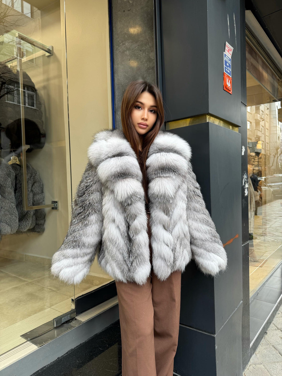 Women’s White Arctic Fox Fur Jacket - Luxury Fur Winter Coat