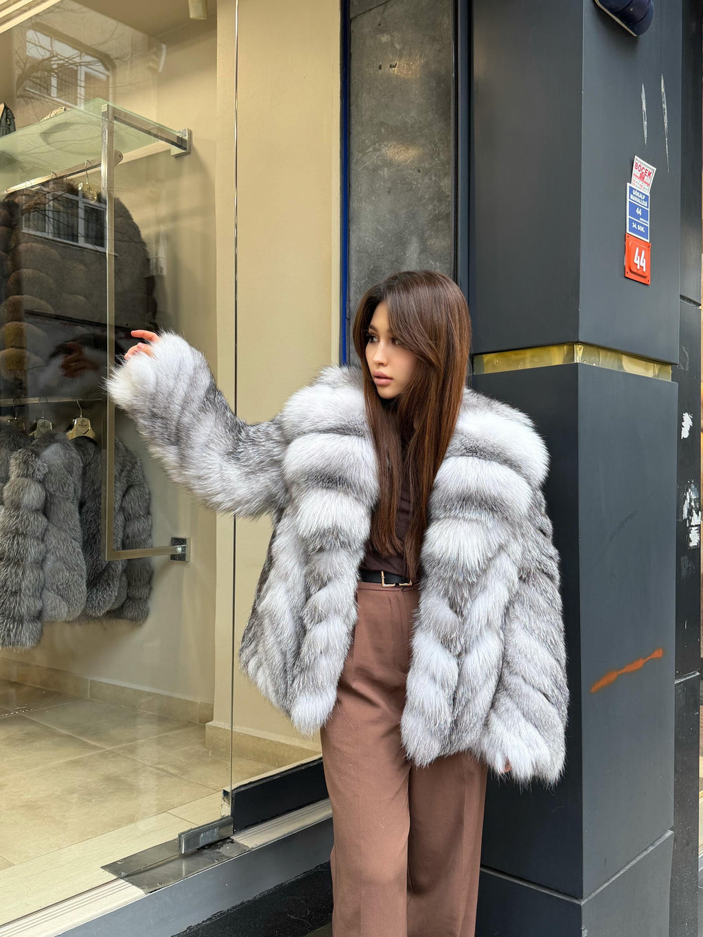 Women’s White Arctic Fox Fur Jacket - Luxury Fur Winter Coat