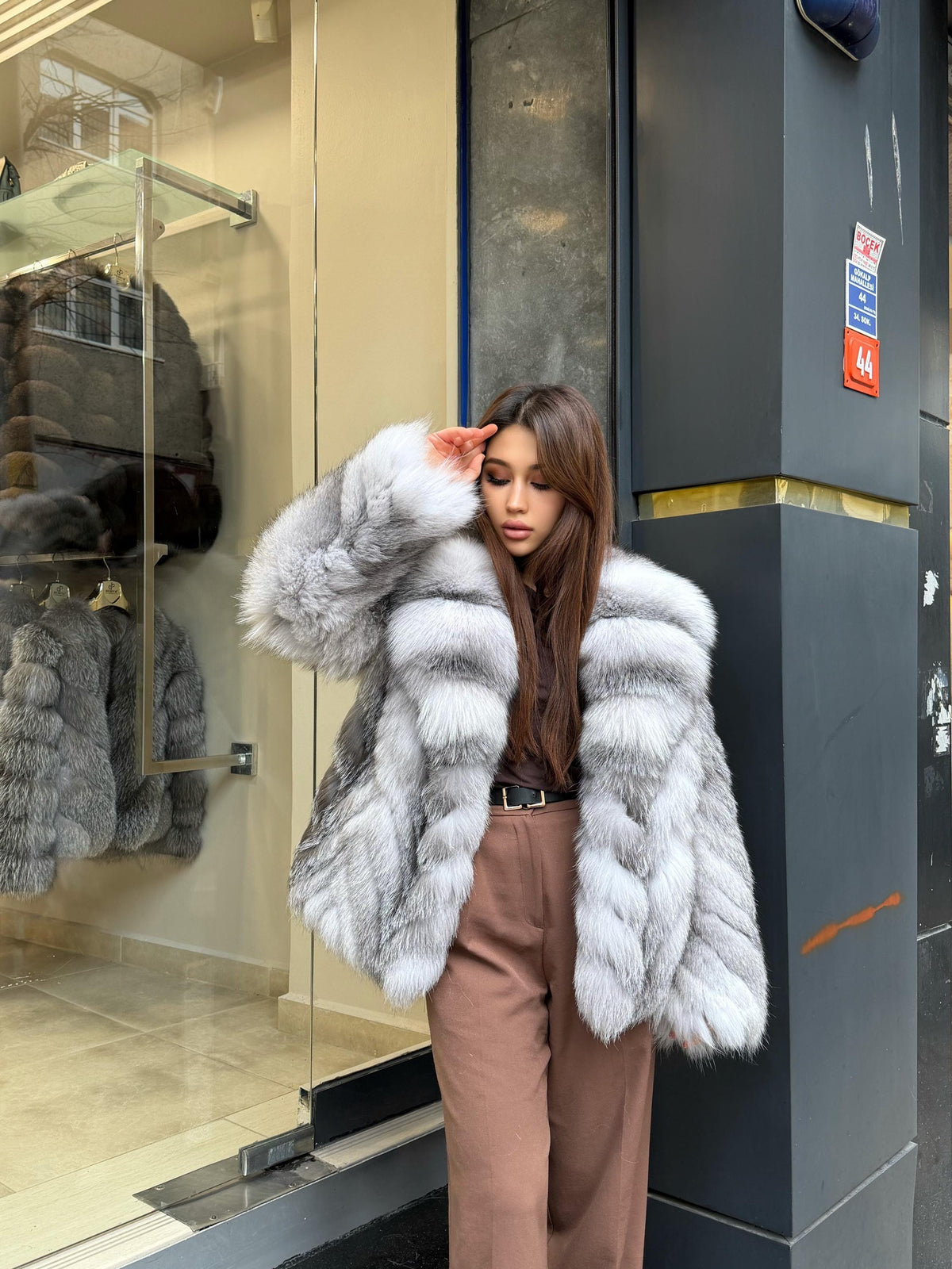 Women’s White Arctic Fox Fur Jacket - Luxury Fur Winter Coat