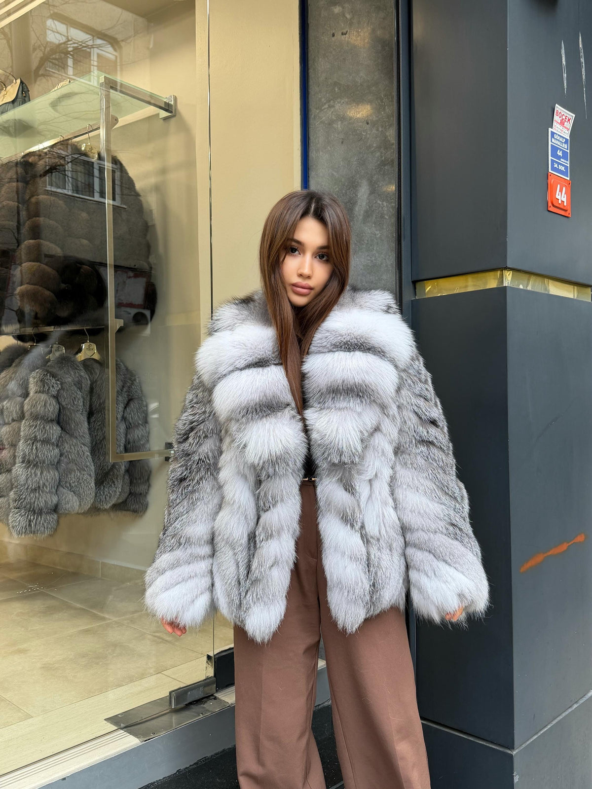 Women’s White Arctic Fox Fur Jacket - Luxury Fur Winter Coat
