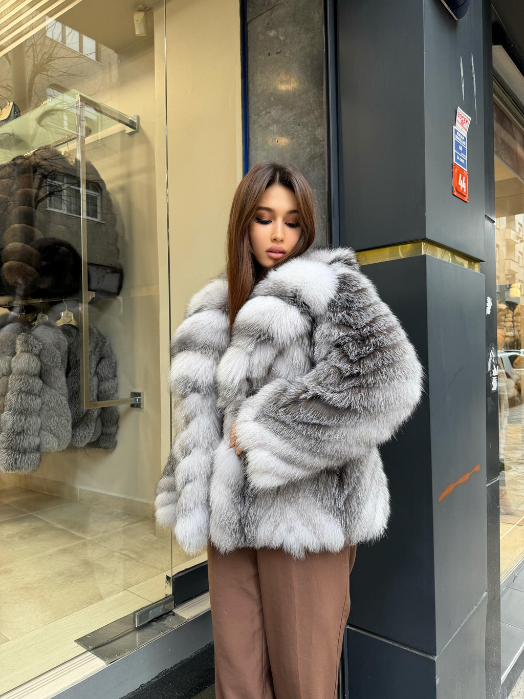 Women’s White Arctic Fox Fur Jacket - Luxury Fur Winter Coat