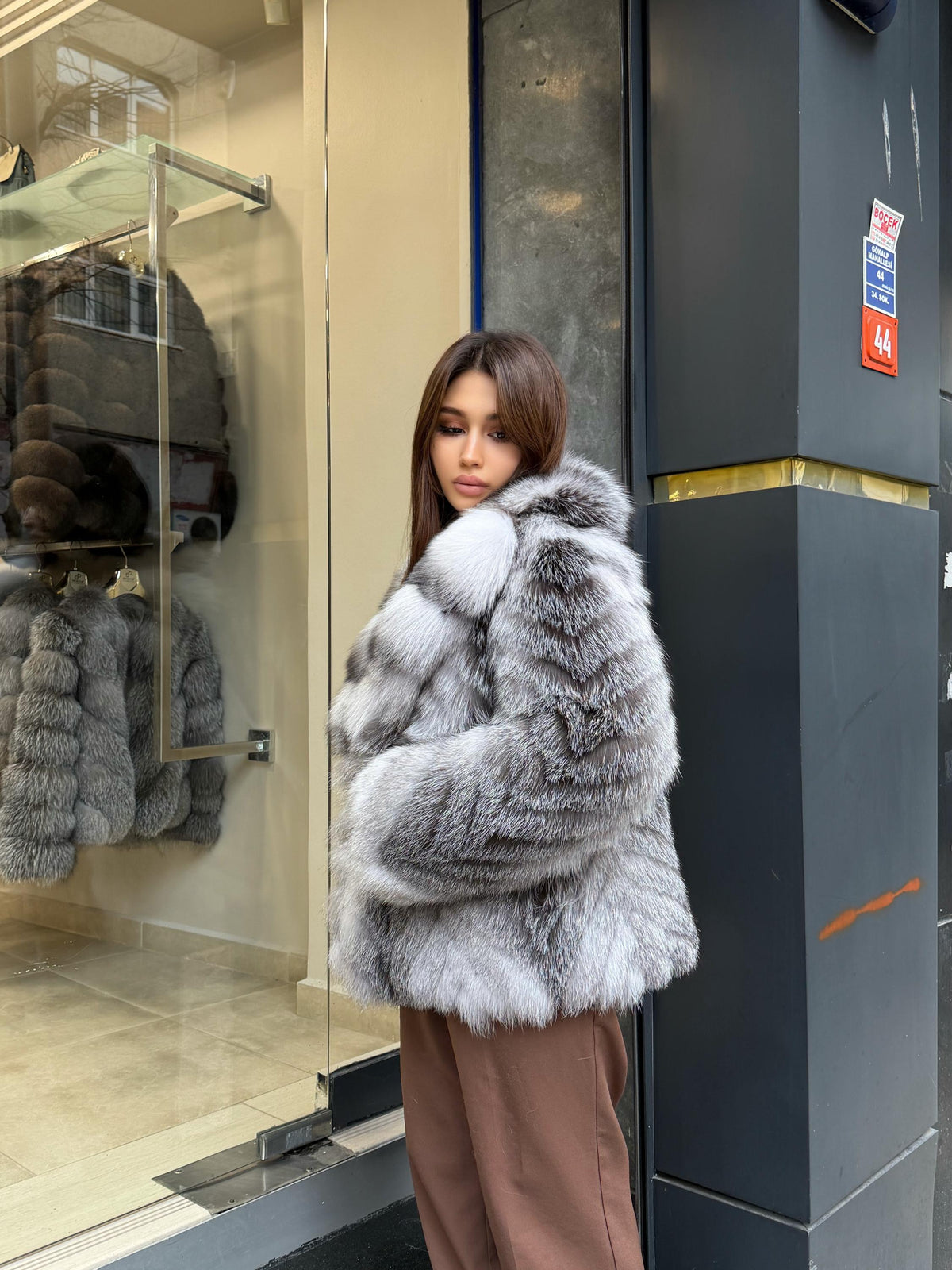 Women’s White Arctic Fox Fur Jacket - Luxury Fur Winter Coat