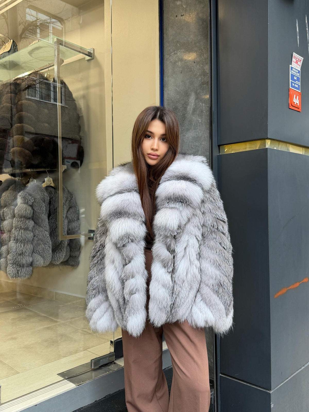 Women’s White Arctic Fox Fur Jacket - Luxury Fur Winter Coat