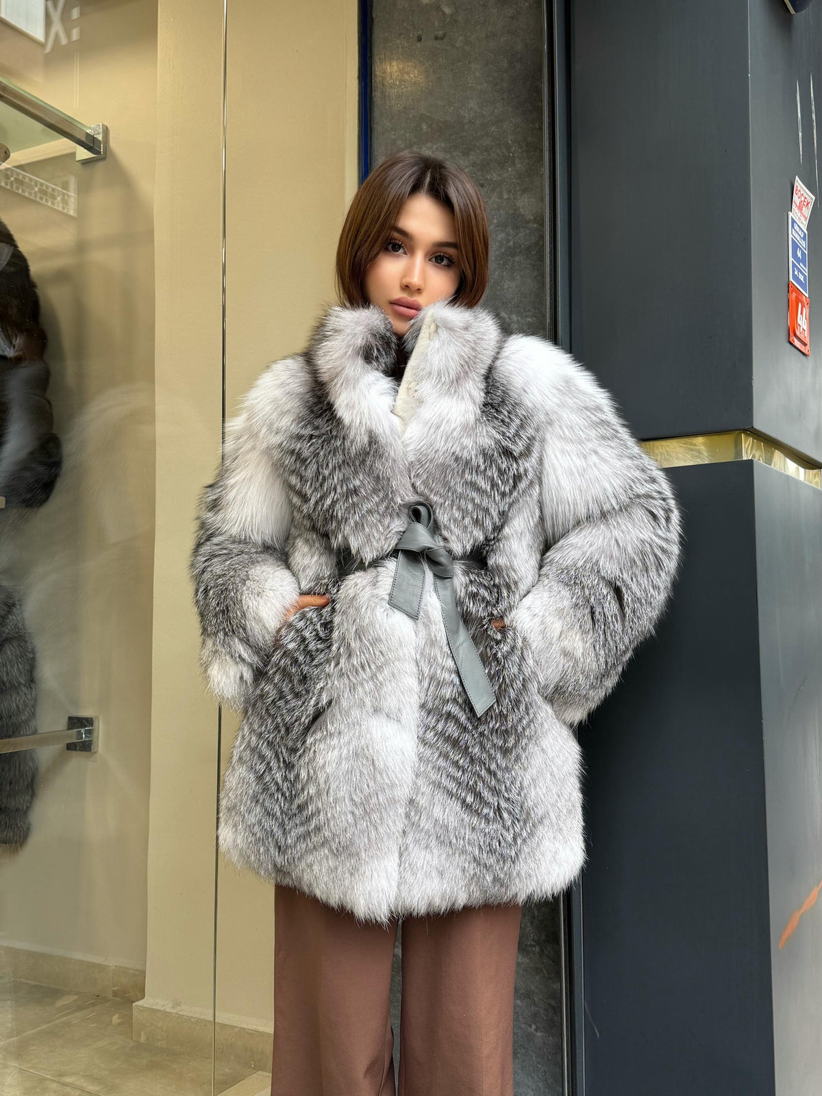 Women’s White Arctic Fox Fur Jacket - Luxury Fur Winter Coat