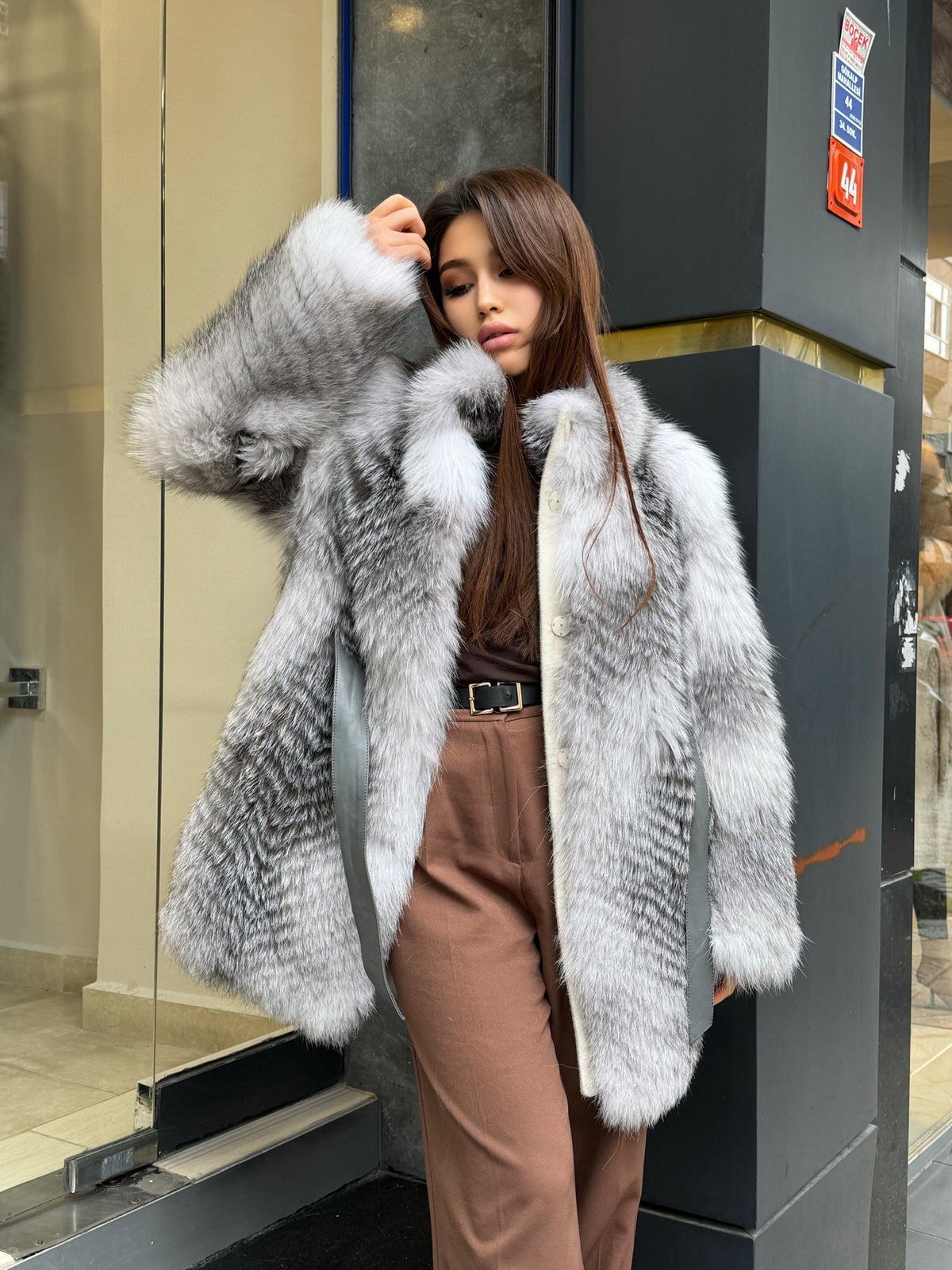 Women’s White Arctic Fox Fur Jacket - Luxury Fur Winter Coat